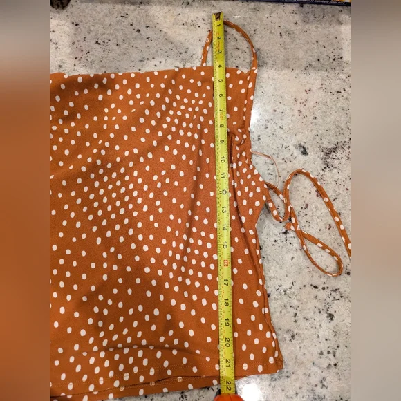 ✨ Meraki Polka Dot Cowl Neck Tie Tank Top – Size XL ✨ - Picture 8 of 9